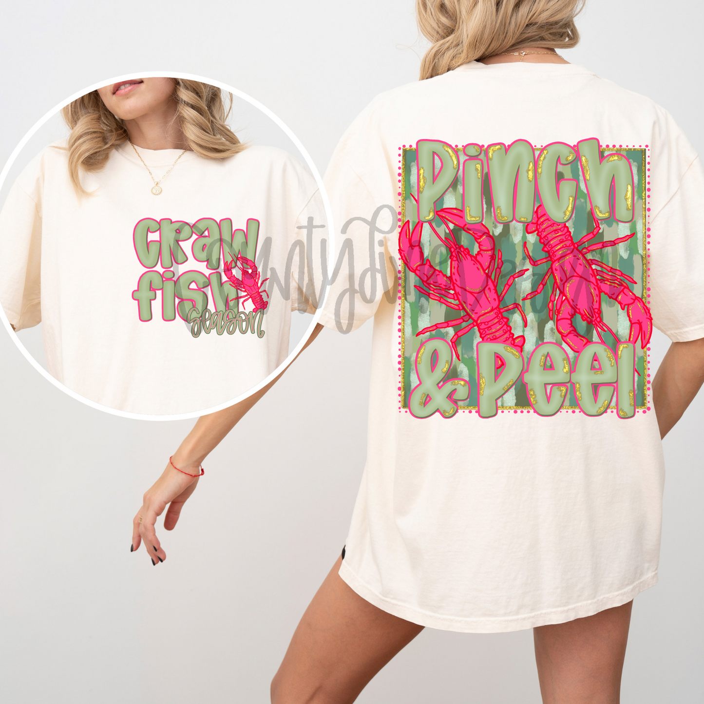 Pinch and Peel Crawfish Season Green PNG