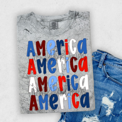America stacked PNG