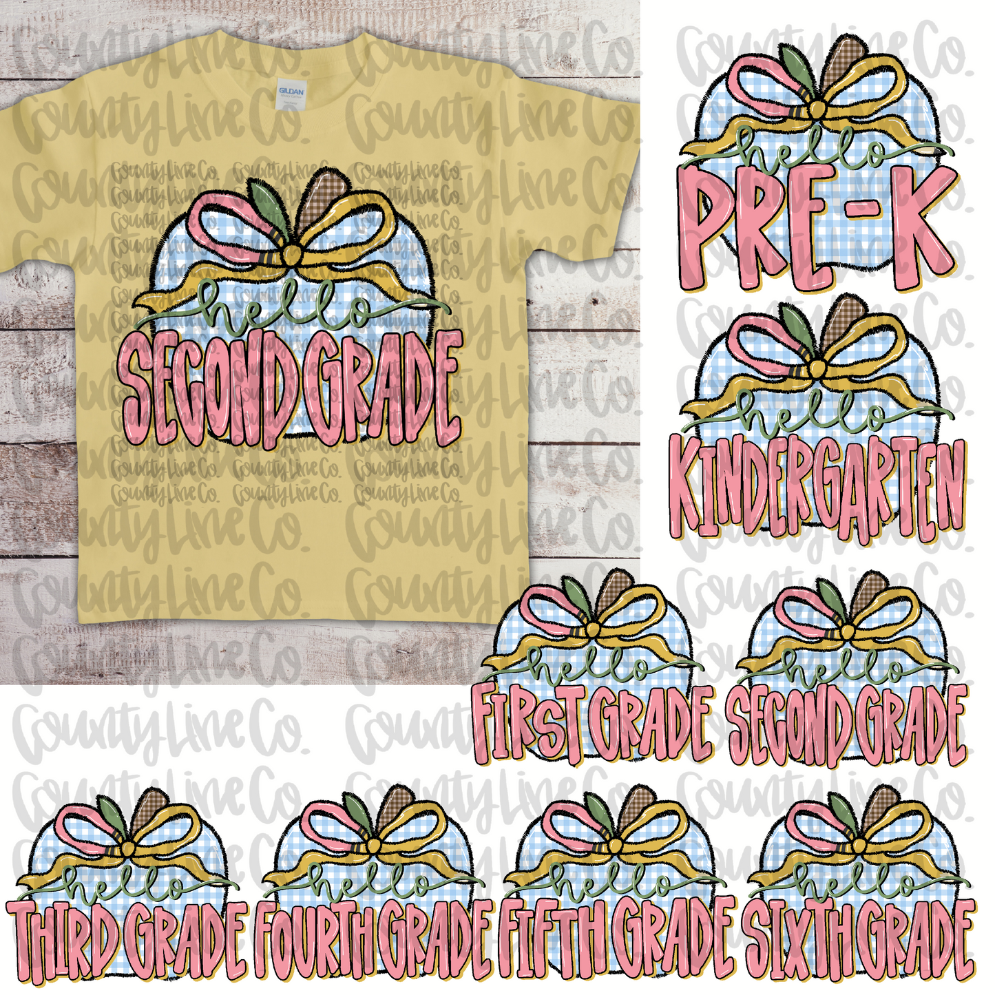 Smock Apple school bundle - PreK to 6th PNG