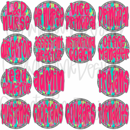 Neon Circle DESIGN DRIVE BUNDLE - All designs in this style!!
