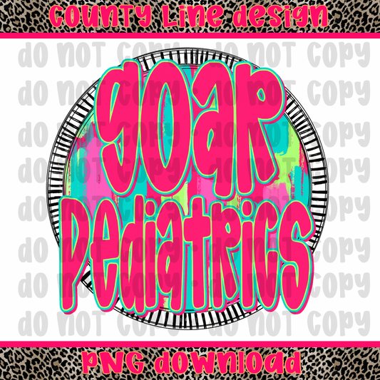 Goar Pediatrics Neon Circle PNG