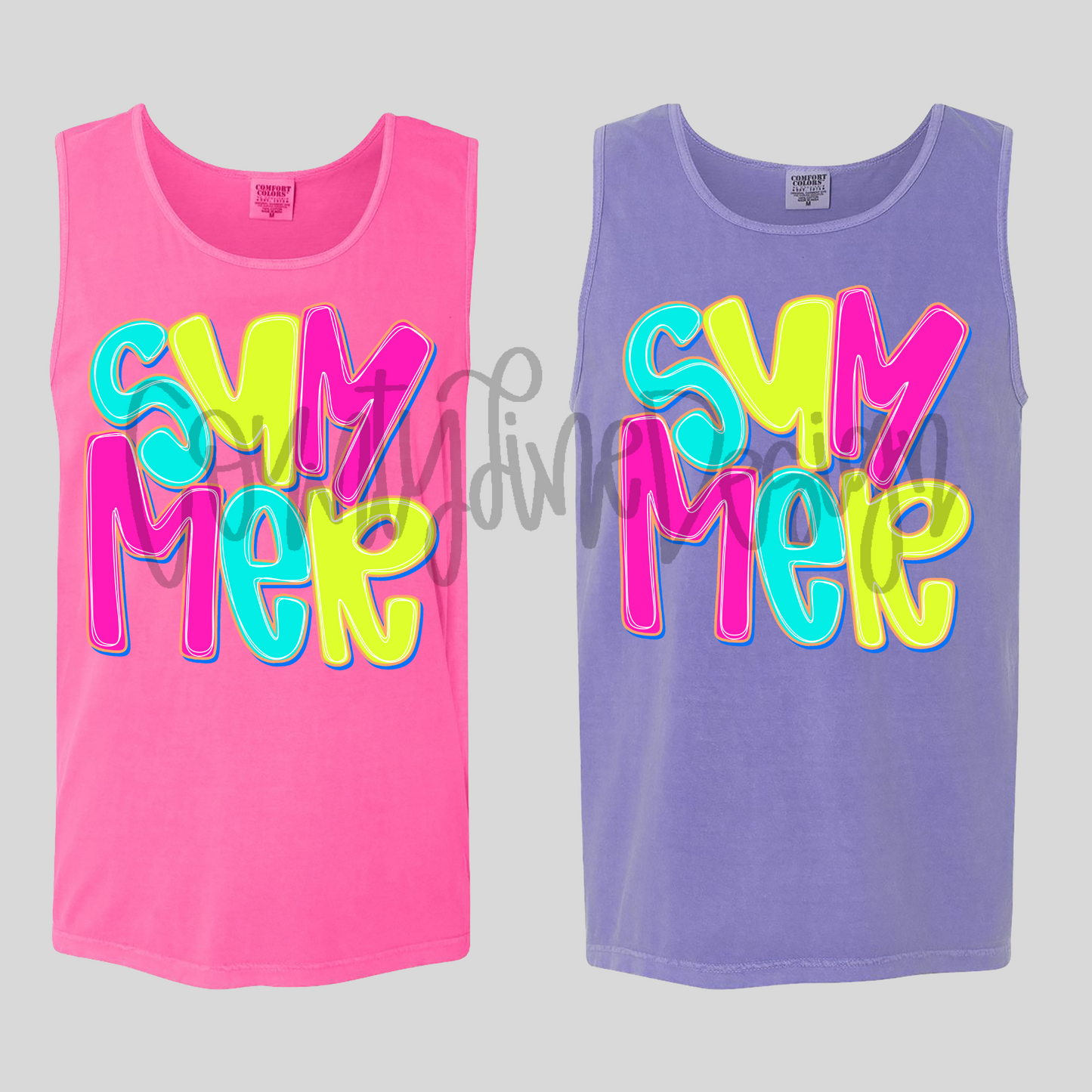Summer neon funky PNG