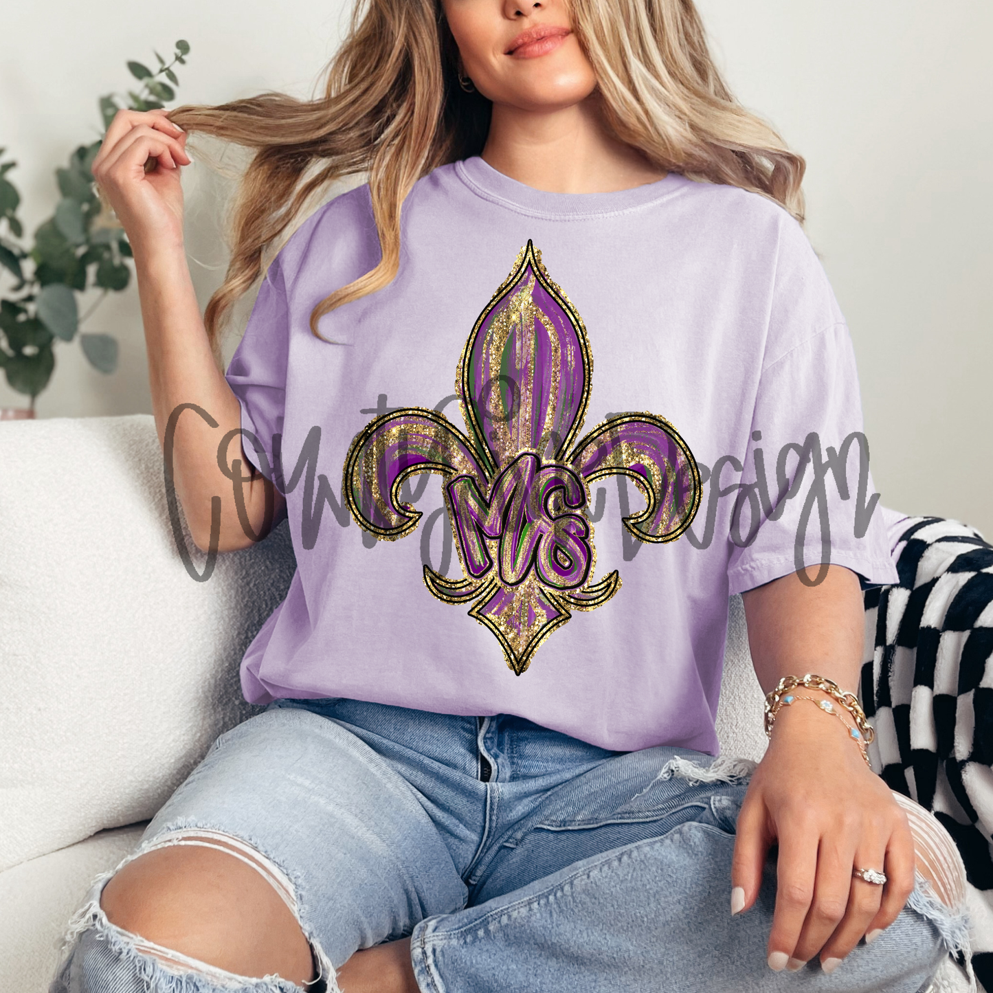 MS Fleur de Lis Mardi Gras PNG