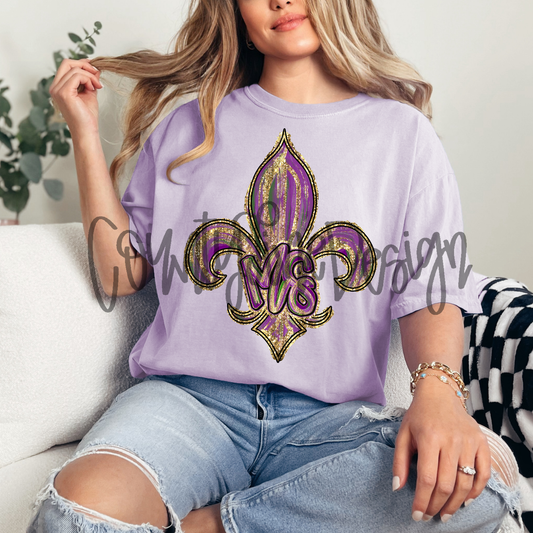 MS Fleur de Lis Mardi Gras PNG