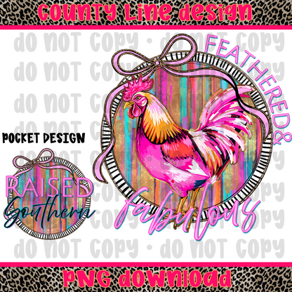 Feathered and Fabulous chicken PNG