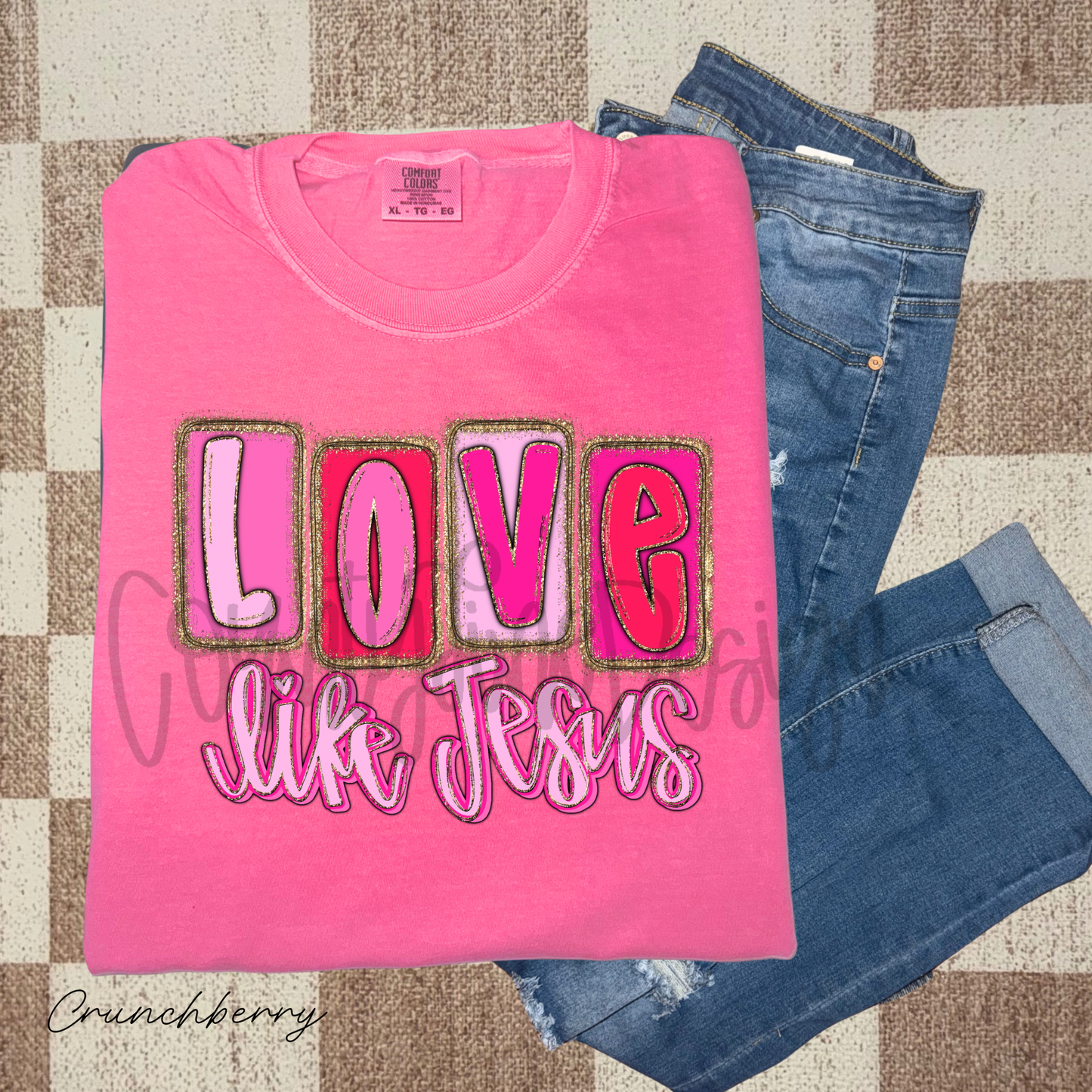 Love Like Jesus blocks PNG