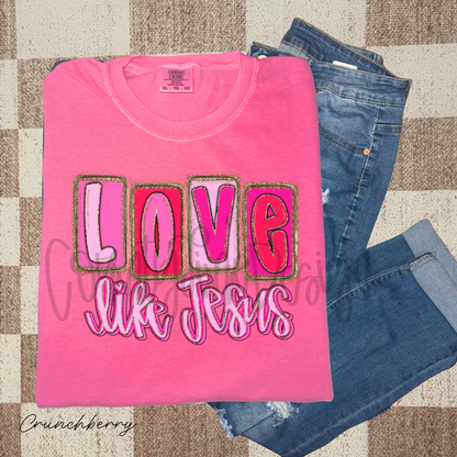 Love Like Jesus blocks PNG