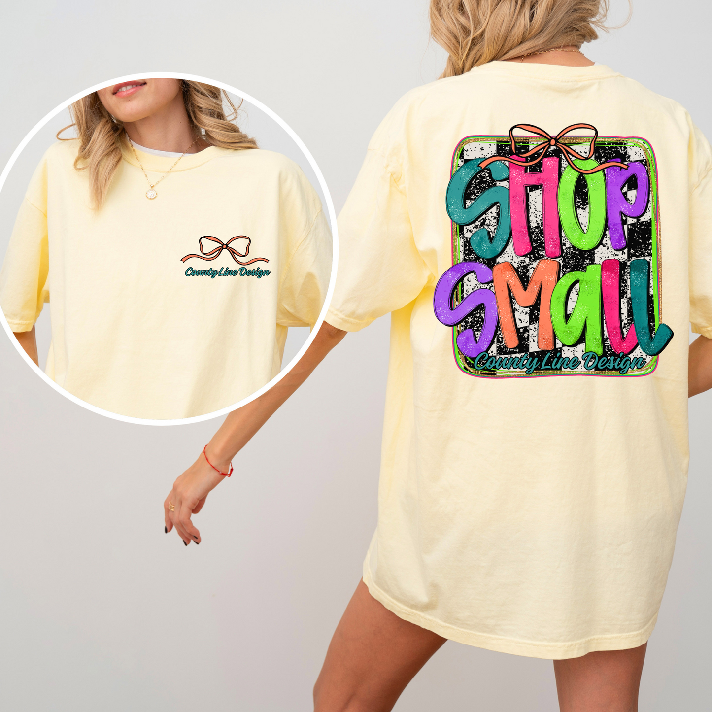 Shop Small Neon Checker PNG - Add your own name!