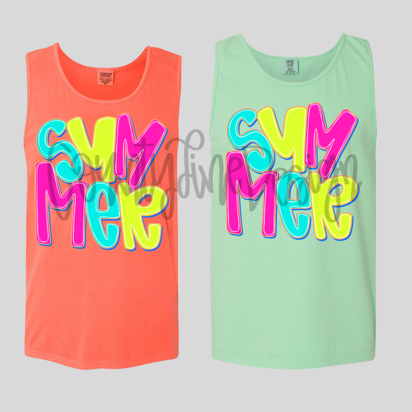 Summer neon funky PNG