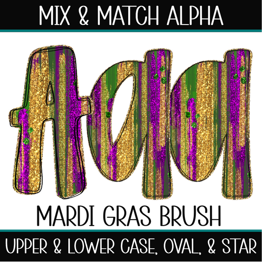 Mardi Gras Brushed alpha