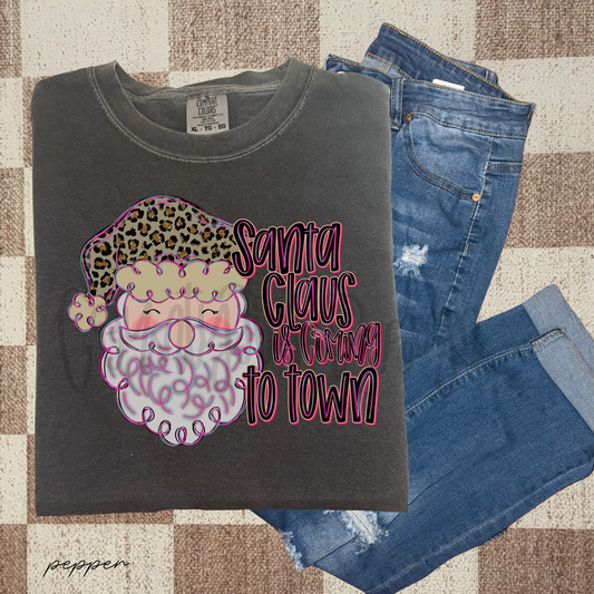 Santa Claus is coming to town leopard PNG