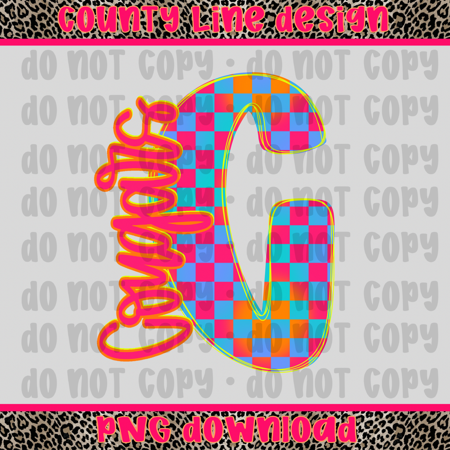 Cougars Neon Checker PNG