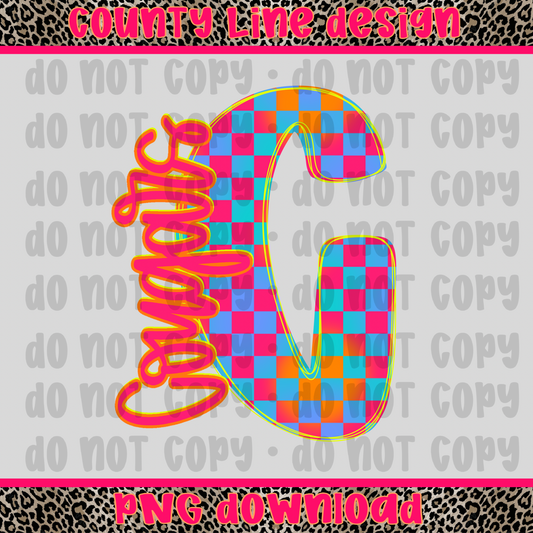 Cougars Neon Checker PNG