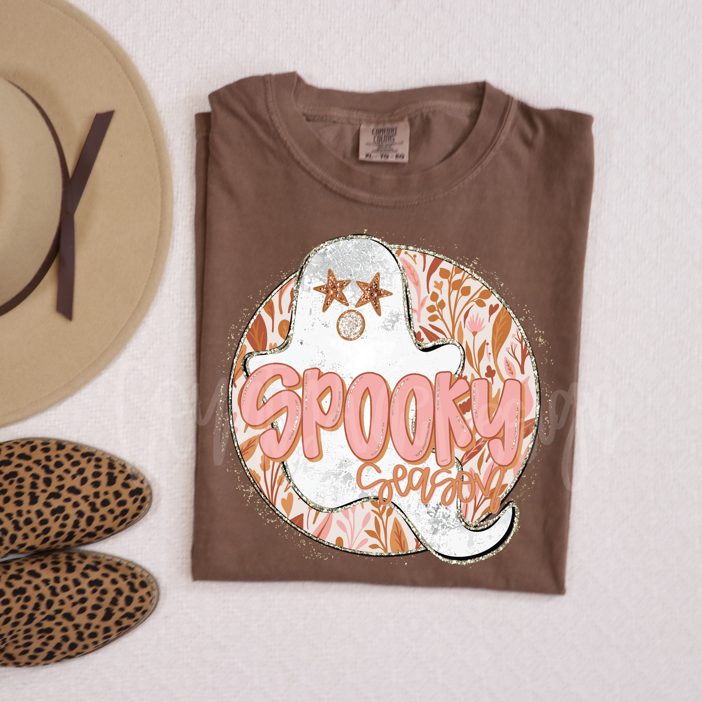 Spooky Season Orange Floral PNG