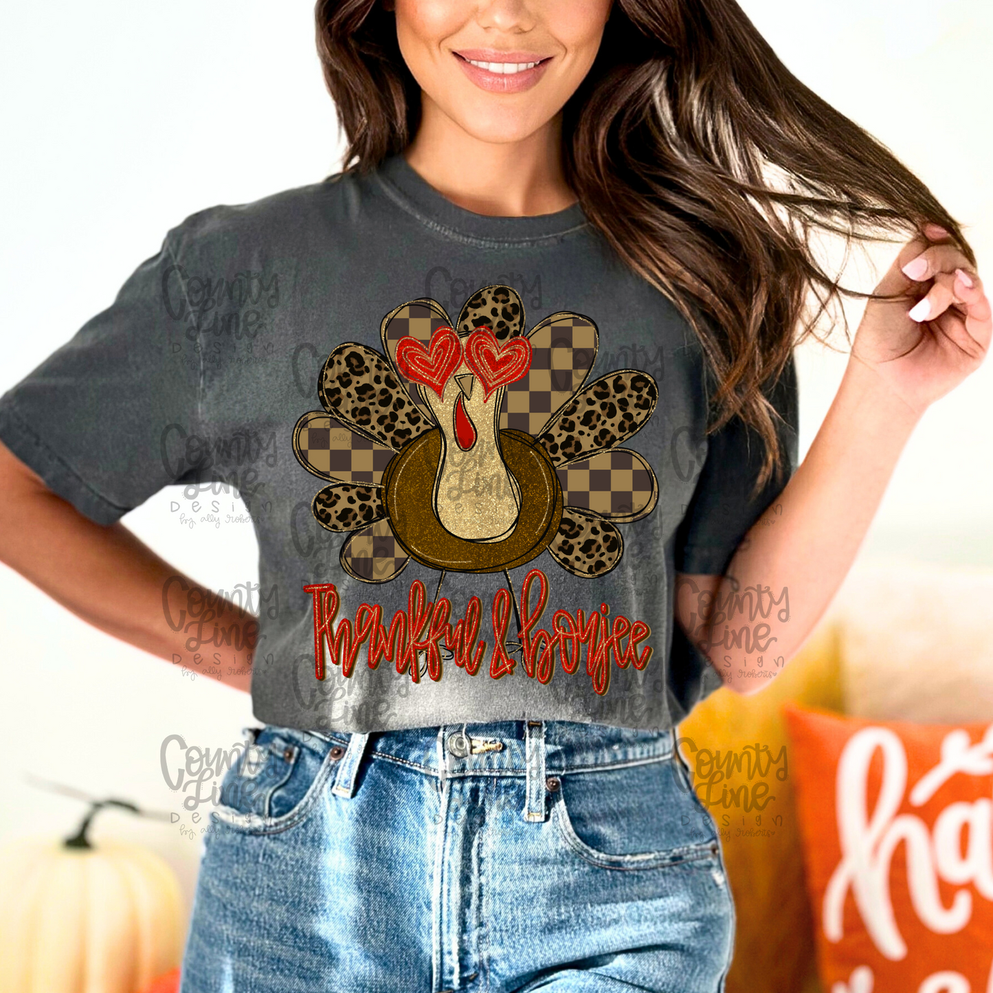 Thankful & Boujee Turkey PNG