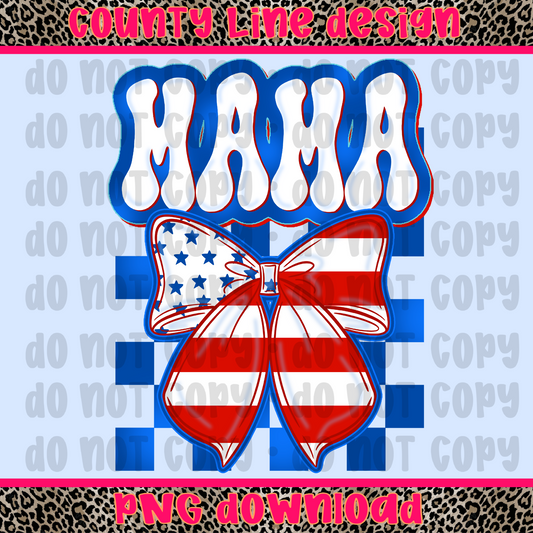 Mama USA Bow PNG