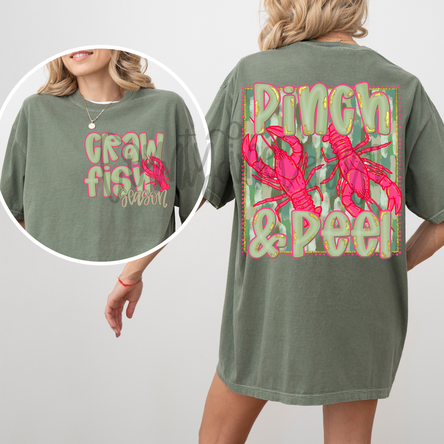 Pinch and Peel Crawfish Season Green PNG