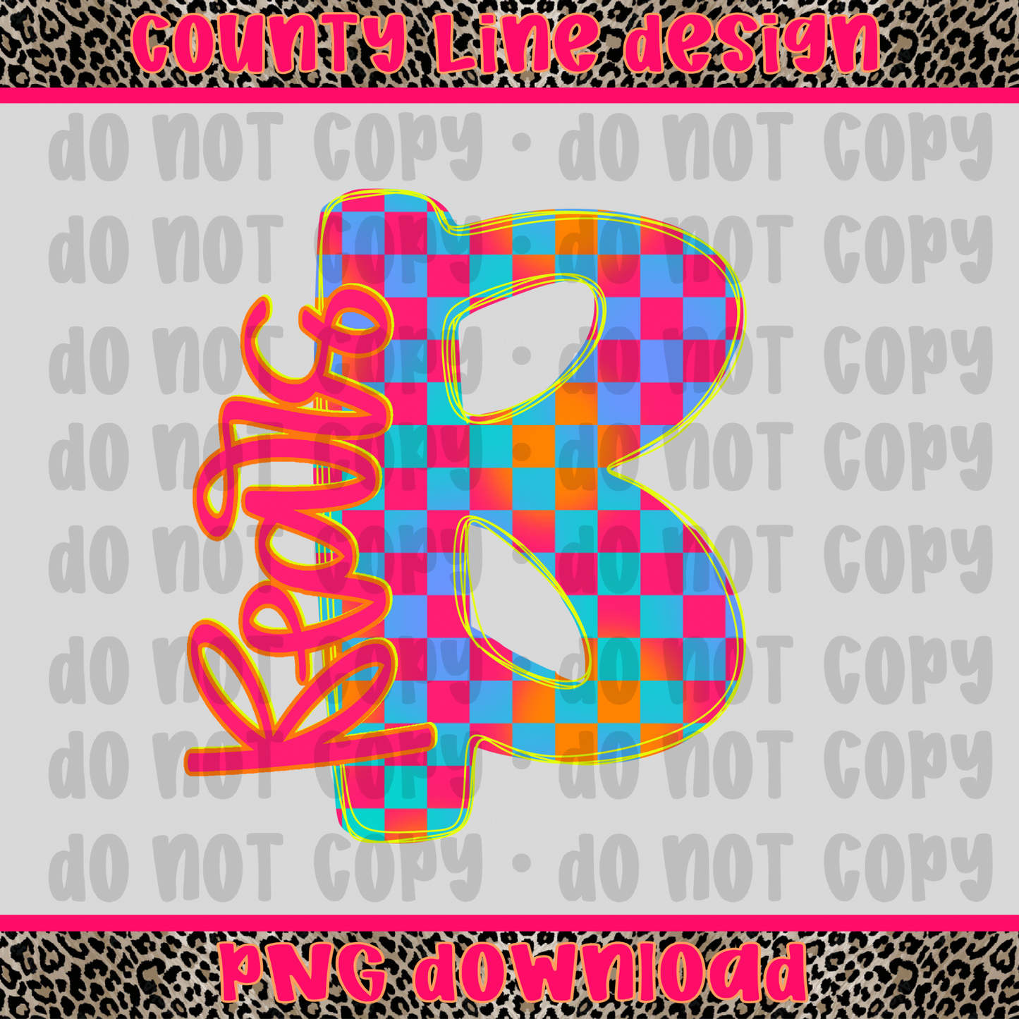 Bears Neon Checker PNG