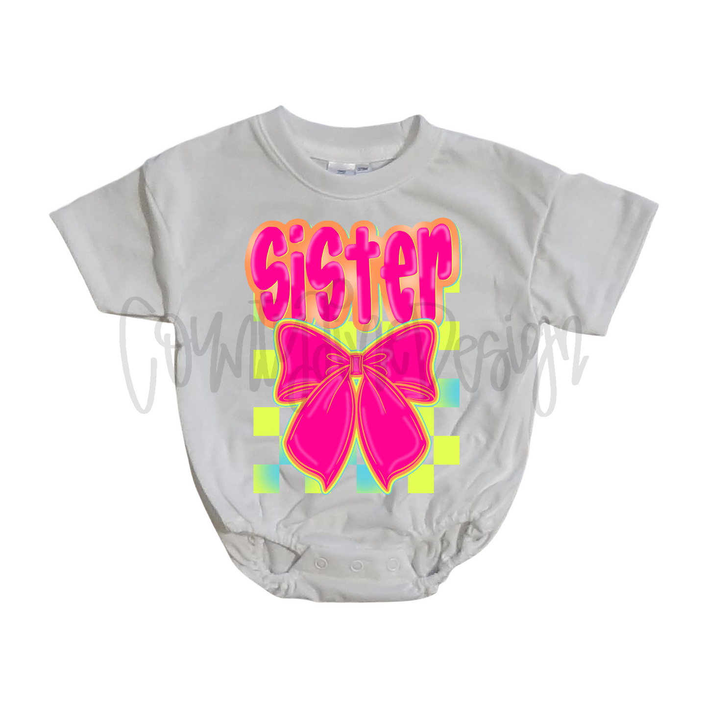Sister Neon Bow PNG
