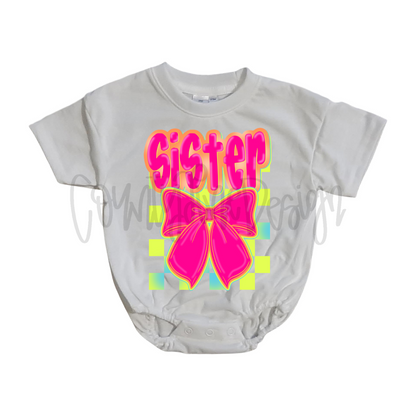 Sister Neon Bow PNG