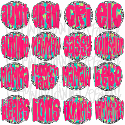 Neon Circle DESIGN DRIVE BUNDLE - All designs in this style!!