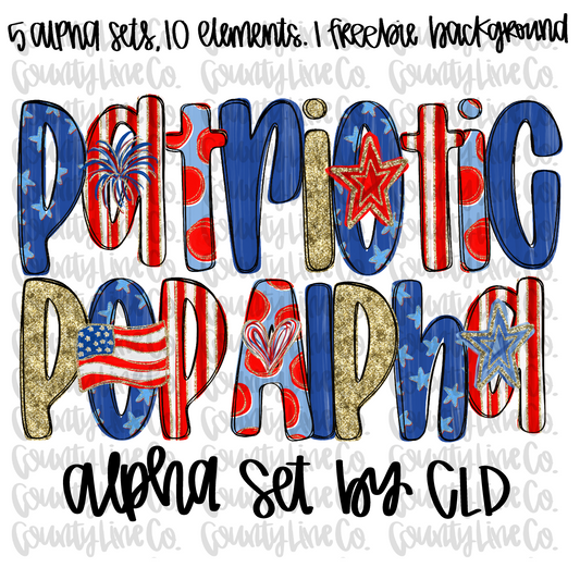 Patriotic Pop Alpha Set PNGs
