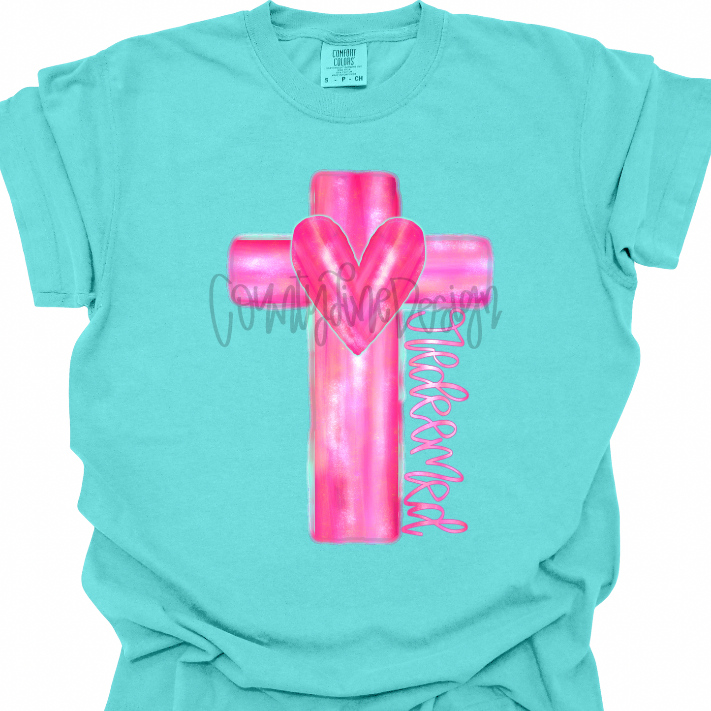 Redeemed Cross Heart PNG