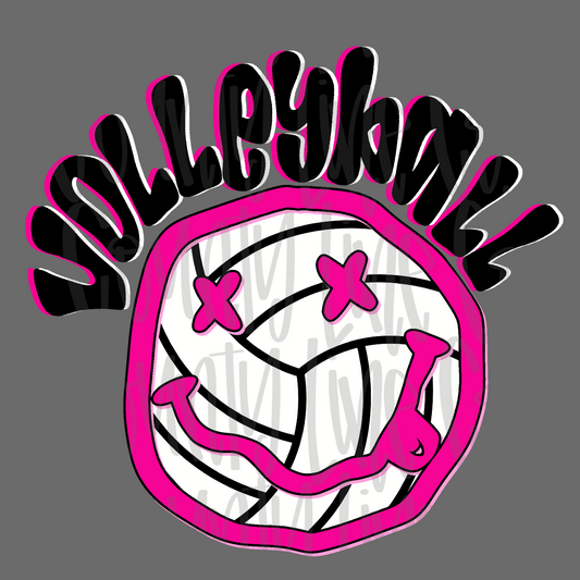 Volleyball Neon Retro PNG