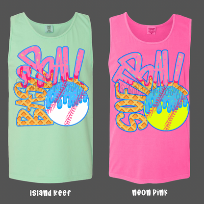 Baseball Ice Cream drip PNG