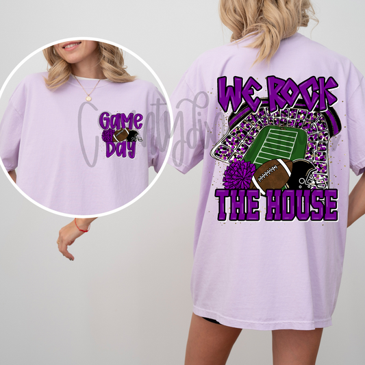 We Rock The House Football - Black/Purple PNG