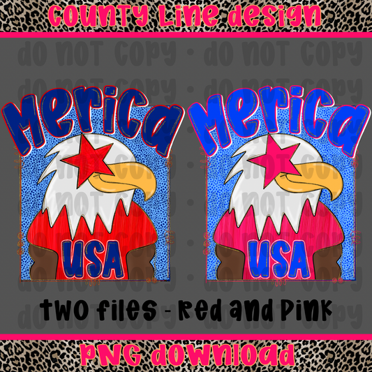 Merica preppy eagle PINK AND RED PNGs