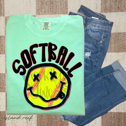 Softball Neon Retro PNG