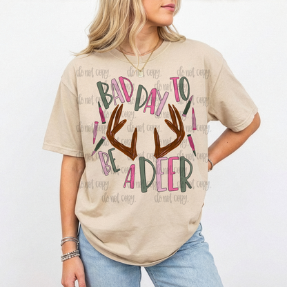 9/24 Bad Day to be a deer pink
