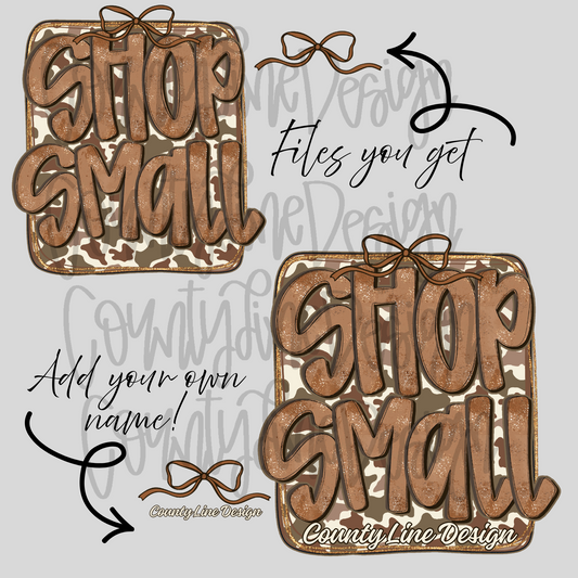 Shop Small Camo PNG - Add your own name!