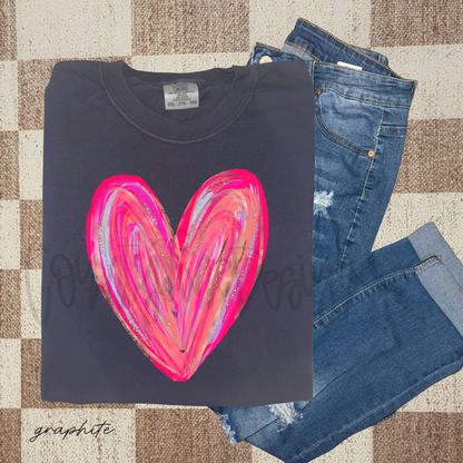 Painted Heart Valentines PNG