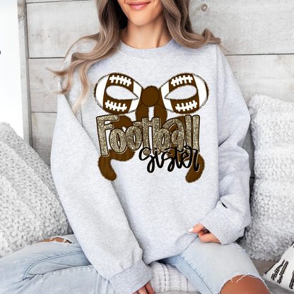 Football Sister bow PNG