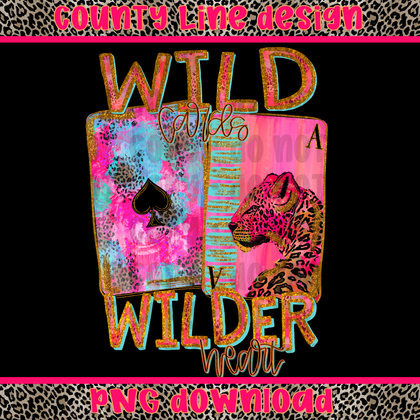 Wild cards Wilder heart PNG