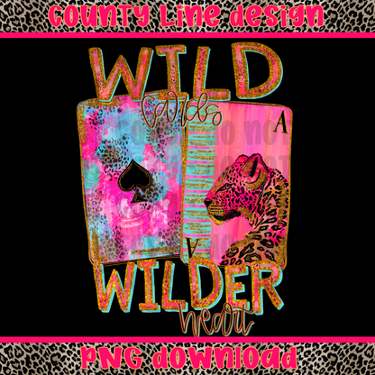 Wild cards Wilder heart PNG