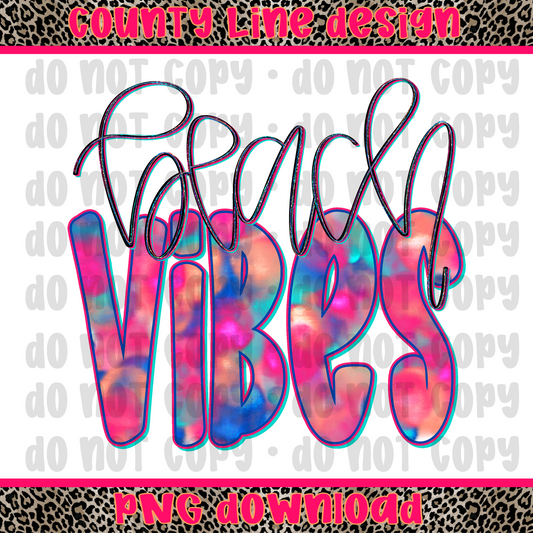Beach Vibes Foil PNG