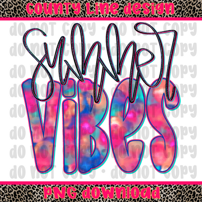 Summer Vibes Foil PNG
