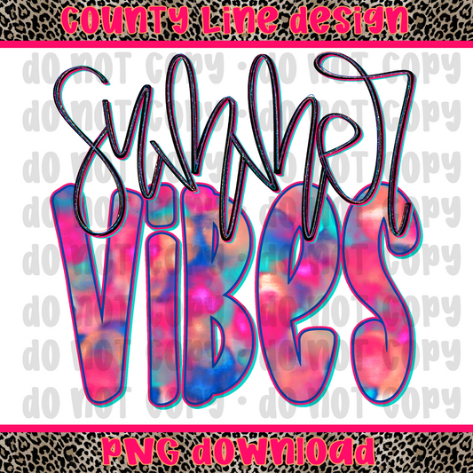 Summer Vibes Foil PNG