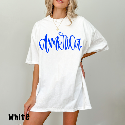 USA hand lettered - 3 PNGs