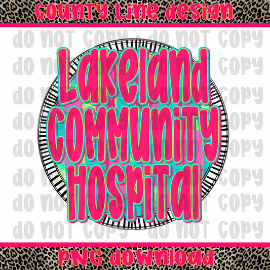 Lakeland Community Hospital Neon Circle PNG