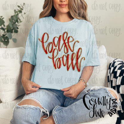 Baseball Red/gold PNG