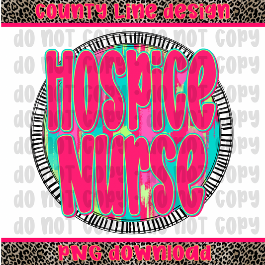 Hospice nurse Neon Circle PNG