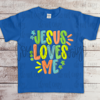 Jesus Loves Me Green PNG