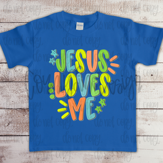 Jesus Loves Me Green PNG