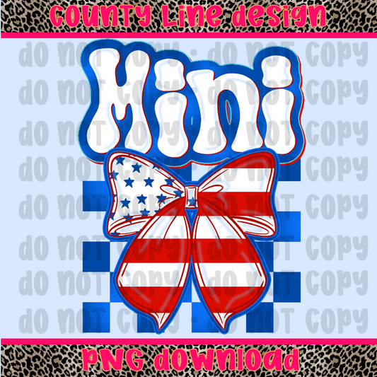Mini USA Bow PNG