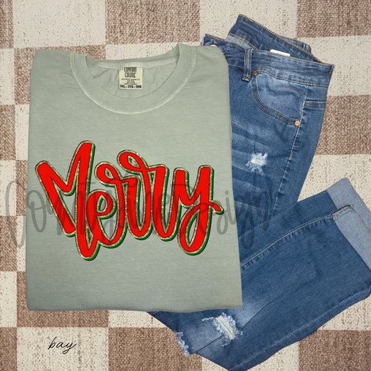 Merry Red Gold Green PNG