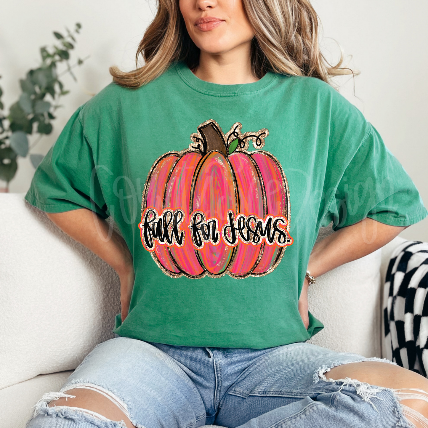 Fall For Jesus Pumpkin PNG